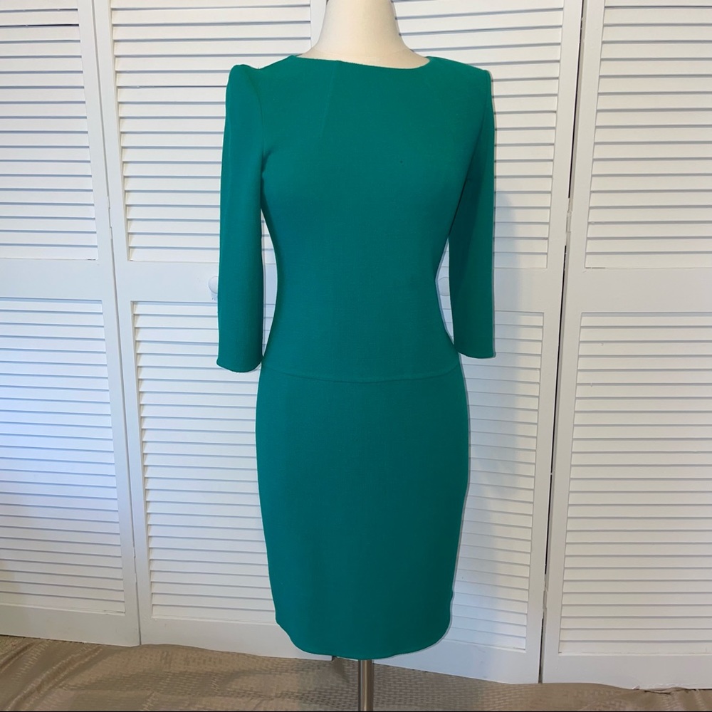 Oscar de la Renta virgin wool sheath dress